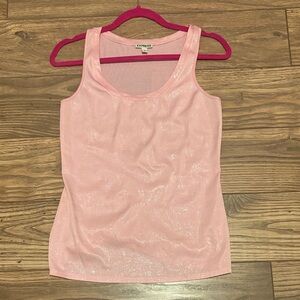 Express Shimmering Pink Tank Top relaxed fit sz XS